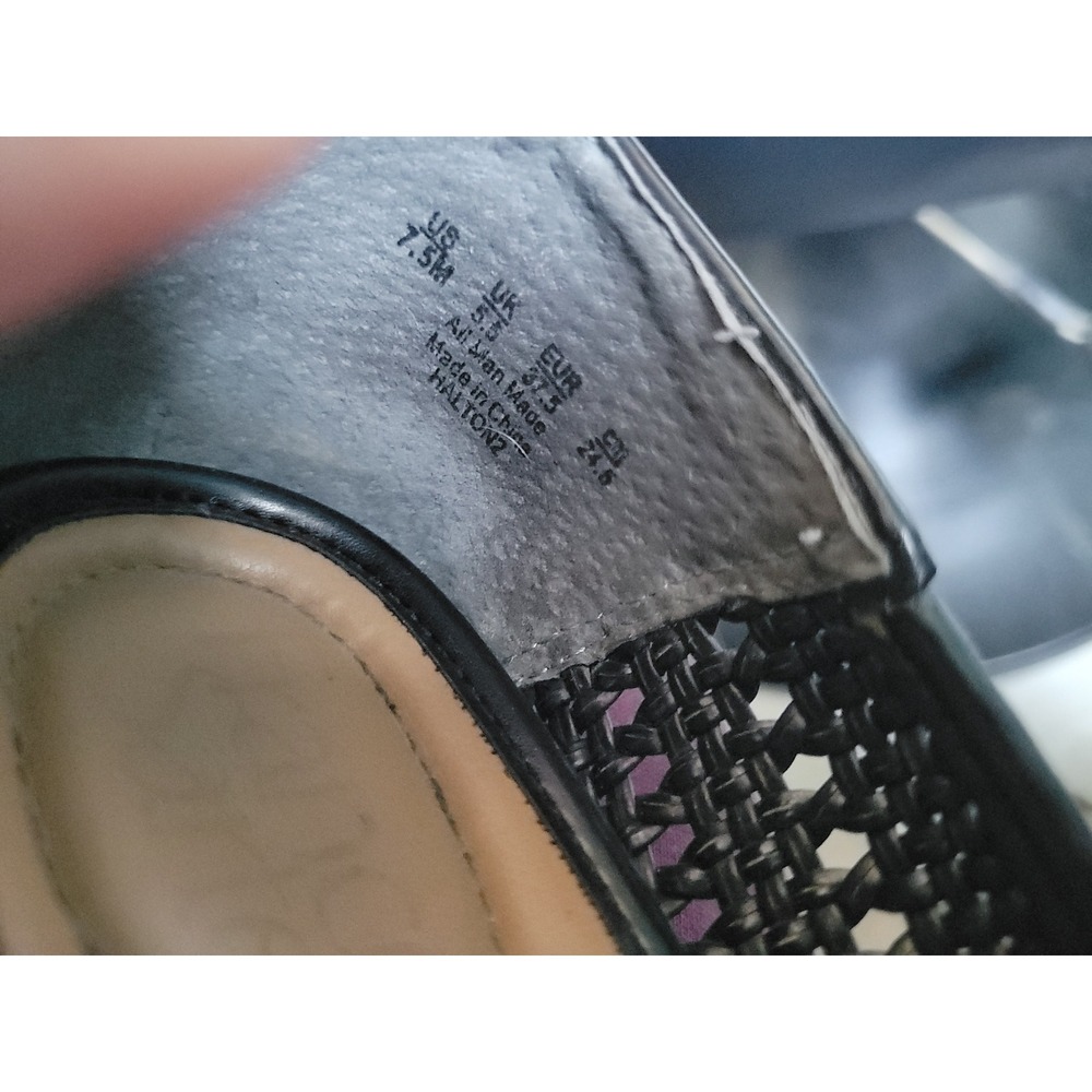 Franco Sarto Halton 2 Black Woven Penny Loafers Flats Womens 7.5 M - Picture 5 of 5